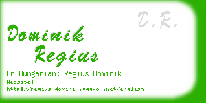 dominik regius business card
